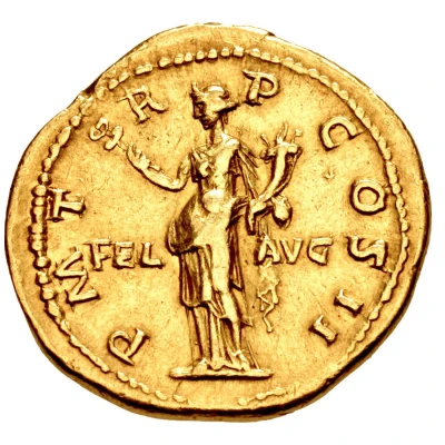 Aureus - Hadrian P M TR P COS II FEL AVG; Felicitas back
