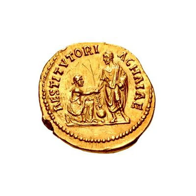 Aureus - Hadrian RESTITVTORI ACHAIAE; Achaea back