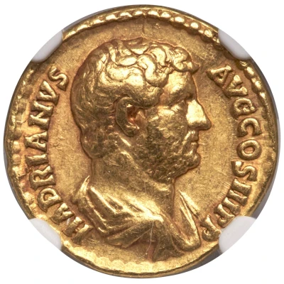 Aureus - Hadrian ROMA AETERNA; Roma front
