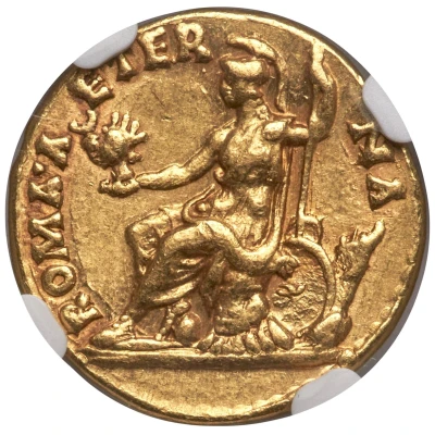 Aureus - Hadrian ROMA AETERNA; Roma back