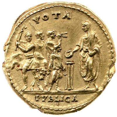 Aureus - Hadrian VOTA PVBLICA back