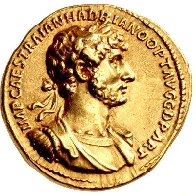 Aureus - Hadrian and Trajan DIVO TRAIANO PATRI AVG front