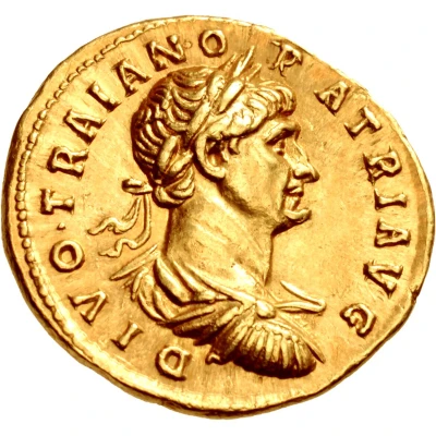 Aureus - Hadrian and Trajan DIVO TRAIANO PATRI AVG back