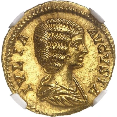 Aureus - Julia Domna, Caracalla, and Geta AETERNIT IMPERI front