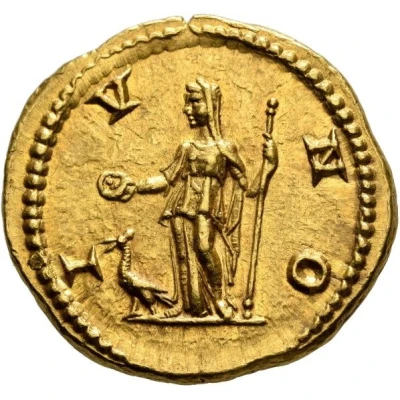 Aureus - Julia Domna IVNO; Juno back