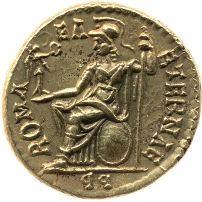 Aureus - Julia Domna ROMAE AETERNAE P← P←; Roma back