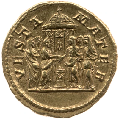 Aureus - Julia Domna VESTA MATER; Vesta back
