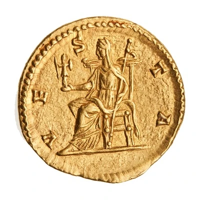 Aureus - Julia Domna VESTA; Vesta back
