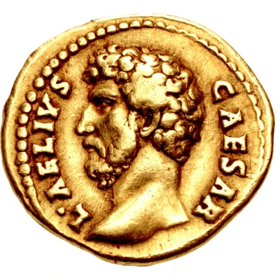 Aureus - Lucius Aelius TRIB POT COS II CONCORD; Concordia front