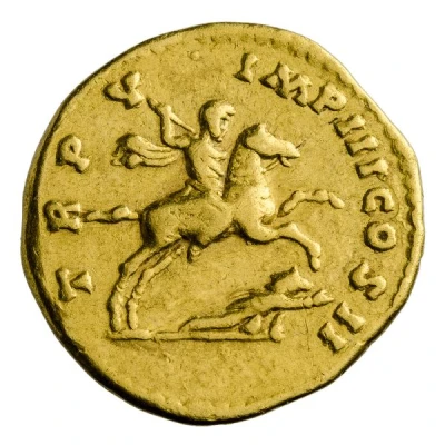 Aureus - Lucius Verus TR P V IMP III COS II back