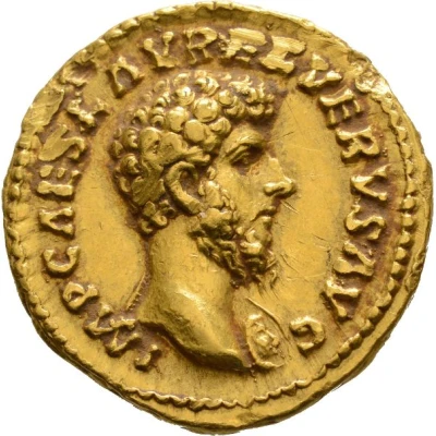 Aureus - Lucius Verus and Marcus Aurelius CONCORDIAE AVGVSTOR TR P COS II front