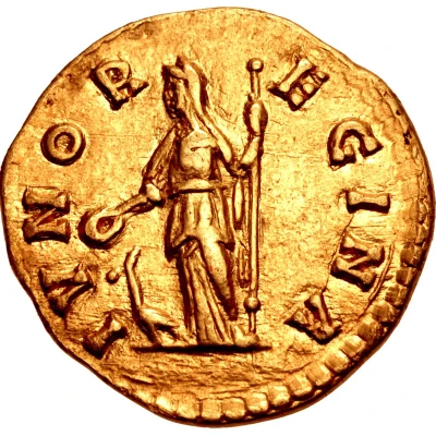 Aureus - Manlia Scantilla IVNO REGINA; Juno back