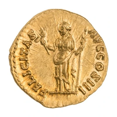 Aureus - Marcus Aurelius FELICITAS AVG COS III; Felicitas back