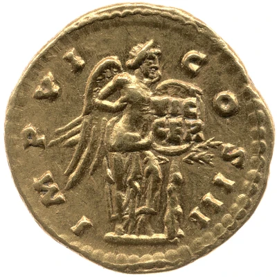 Aureus - Marcus Aurelius IMP VI COS III; Victory back