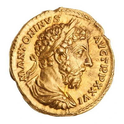 Aureus - Marcus Aurelius IMP VI COS III; Victory front