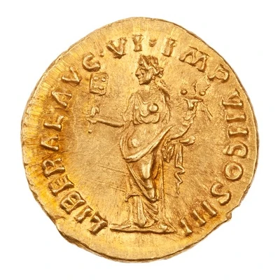 Aureus - Marcus Aurelius LIBERAL AVG VI IMP VII COS III; Liberalitas back
