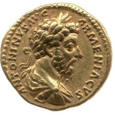 Aureus - Marcus Aurelius P M TR P XIX IMP II COS III; Victory front