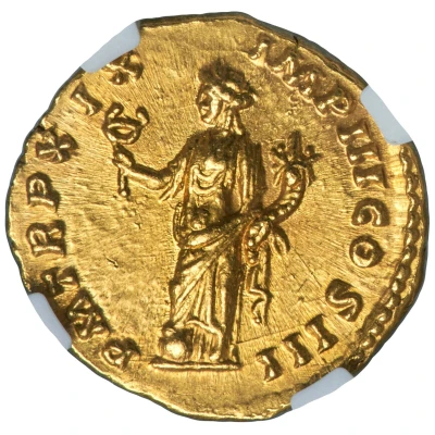 Aureus - Marcus Aurelius P M TR P XIX IMP III COS III; Felicitas back