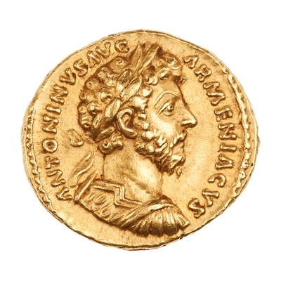 Aureus - Marcus Aurelius P M TR P XVIII IMP II COS III; Victory front