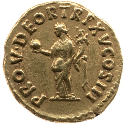 Aureus - Marcus Aurelius PROV DEOR TR P XV COS III; Providentia back
