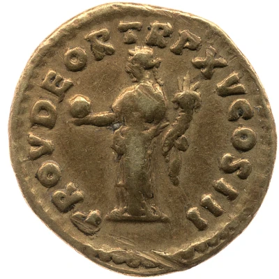 Aureus - Marcus Aurelius PROV DEOR TR P XV COS III; Providentia back
