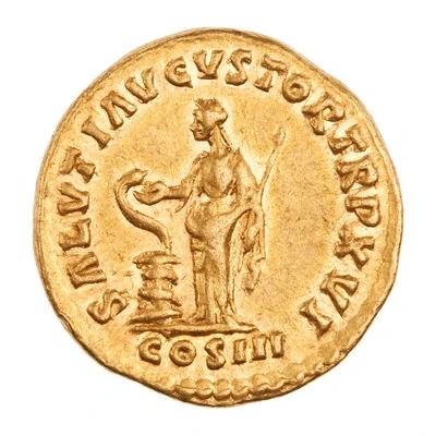 Aureus - Marcus Aurelius SALVTI AVGVSTOR TR P XVI COS III; Salus back