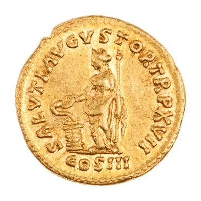 Aureus - Marcus Aurelius SALVTI AVGVSTOR TR P XVII COS III; Salus back