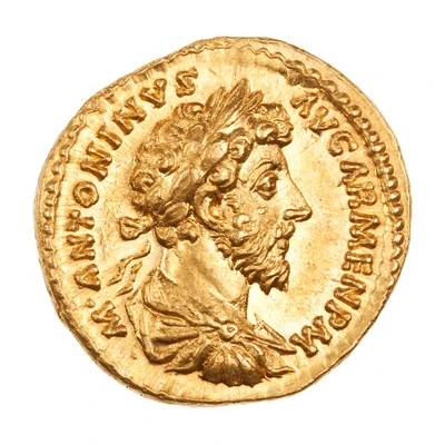 Aureus - Marcus Aurelius TR P XVIII COS III; Victory front