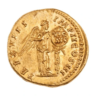 Aureus - Marcus Aurelius TR P XVIII COS III; Victory back