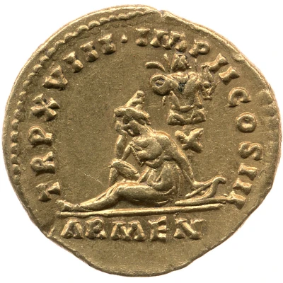 Aureus - Marcus Aurelius TR P XVIII IMP II COS III ARMEN; Armenia back