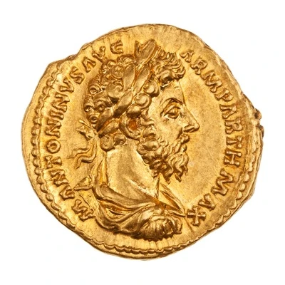Aureus - Marcus Aurelius TR P XXI IMP IIII COS III; Victory front