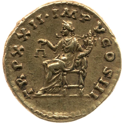 Aureus - Marcus Aurelius TR P XXII IMP V COS III; Aequitas back