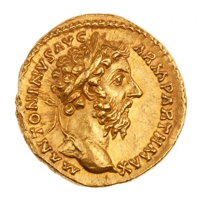 Aureus - Marcus Aurelius TR P XXII IMP V COS III; Victory front
