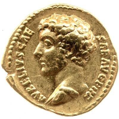 Aureus - Marcus Aurelius TR POT COS II; Minerva front
