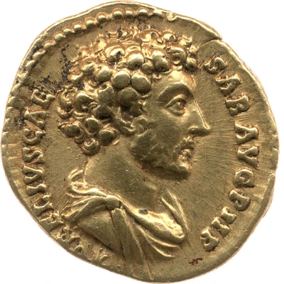 Aureus - Marcus Aurelius TR POT COS II; Minerva front