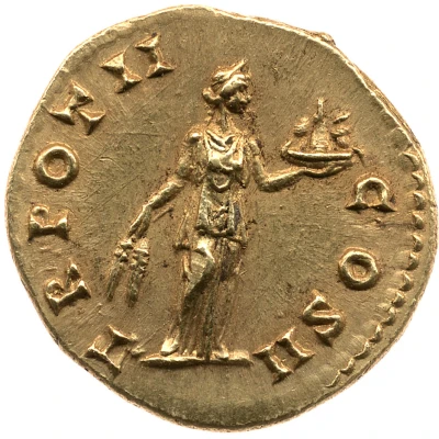 Aureus - Marcus Aurelius TR POT II COS II; Fides back