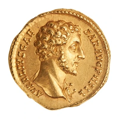 Aureus - Marcus Aurelius TR POT III COS II; Fides front