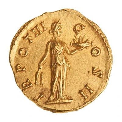 Aureus - Marcus Aurelius TR POT III COS II; Fides back