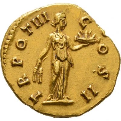 Aureus - Marcus Aurelius TR POT III COS II; Fides back