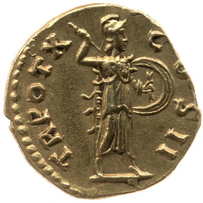 Aureus - Marcus Aurelius TR POT X COS II; Minerva back