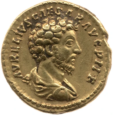 Aureus - Marcus Aurelius TR POT XIIII COS II; Mars front
