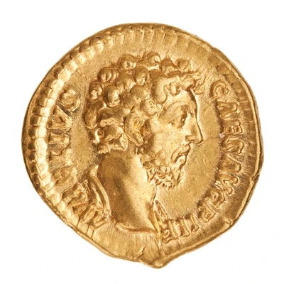 Aureus - Marcus Aurelius TR POT XIIII COS II; Mars front