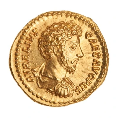 Aureus - Marcus Aurelius TR POT XIIII COS II; Mars front