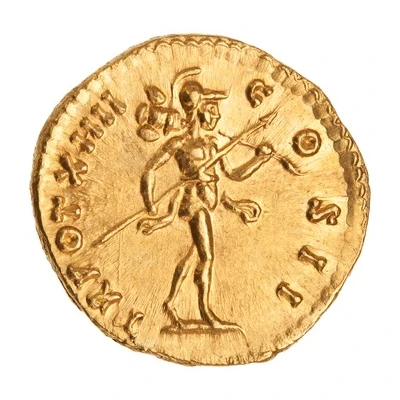 Aureus - Marcus Aurelius TR POT XIIII COS II; Mars back