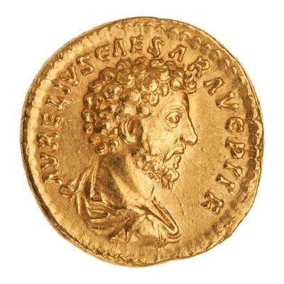 Aureus - Marcus Aurelius TR POT XV COS III; Mars front