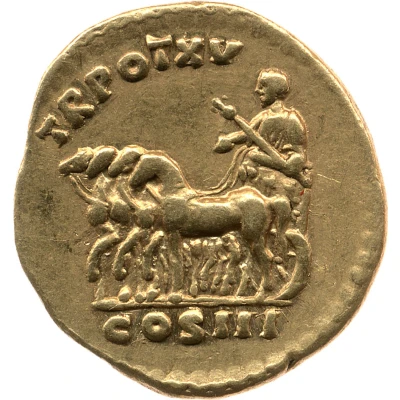 Aureus - Marcus Aurelius TR POT XV COS III back