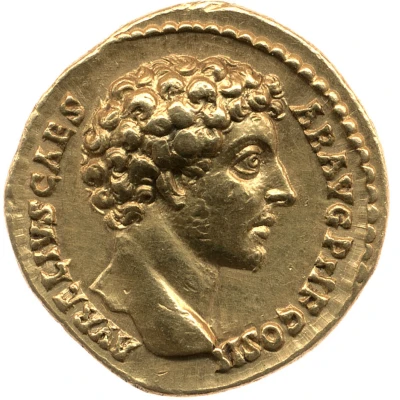 Aureus - Marcus Aurelius and Faustina the Younger VOTA PVBLICA front