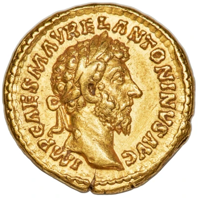 Aureus - Marcus Aurelius and Lucius Verus CONCORDIAE AVGVSTOR TR P XVI COS III; Rome front