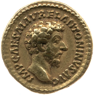 Aureus - Marcus Aurelius and Lucius Verus CONCORDIAE AVGVSTOR TR P XVI COS III front