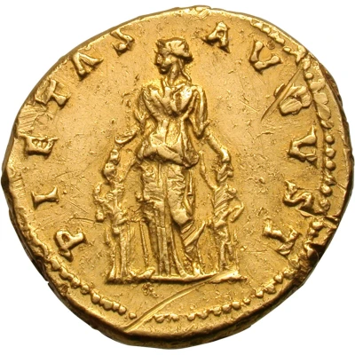 Aureus - Matidia and Sabina PIETAS AVGVST back